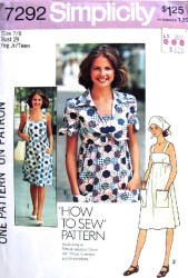 7292 SIMPLE SEW STRAPPY DRESS, SS TIE JACKET, SCARF PATTERN 10